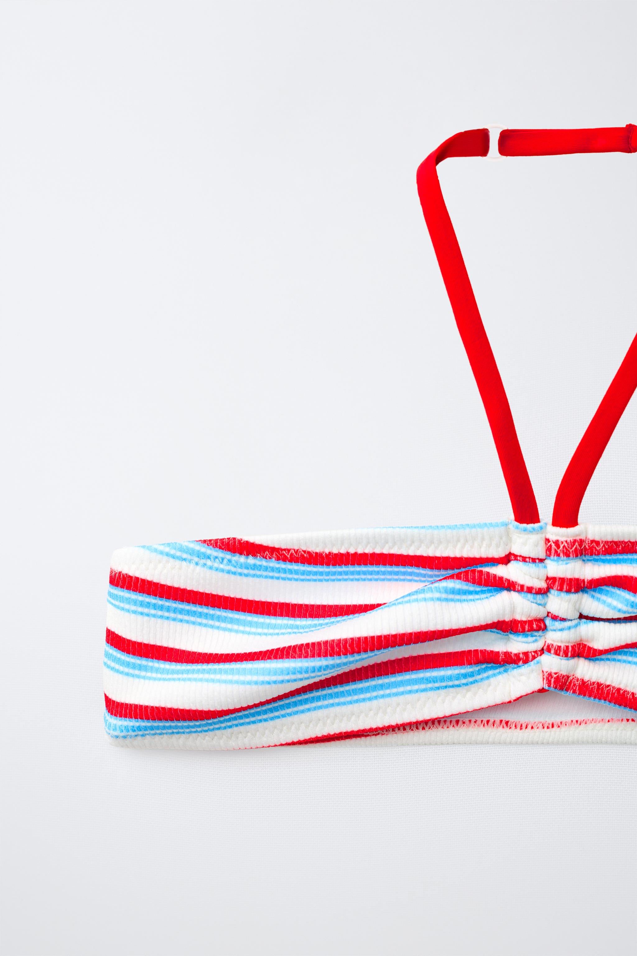 6-14 YEARS/ RIBBED STRIPED BIKINI